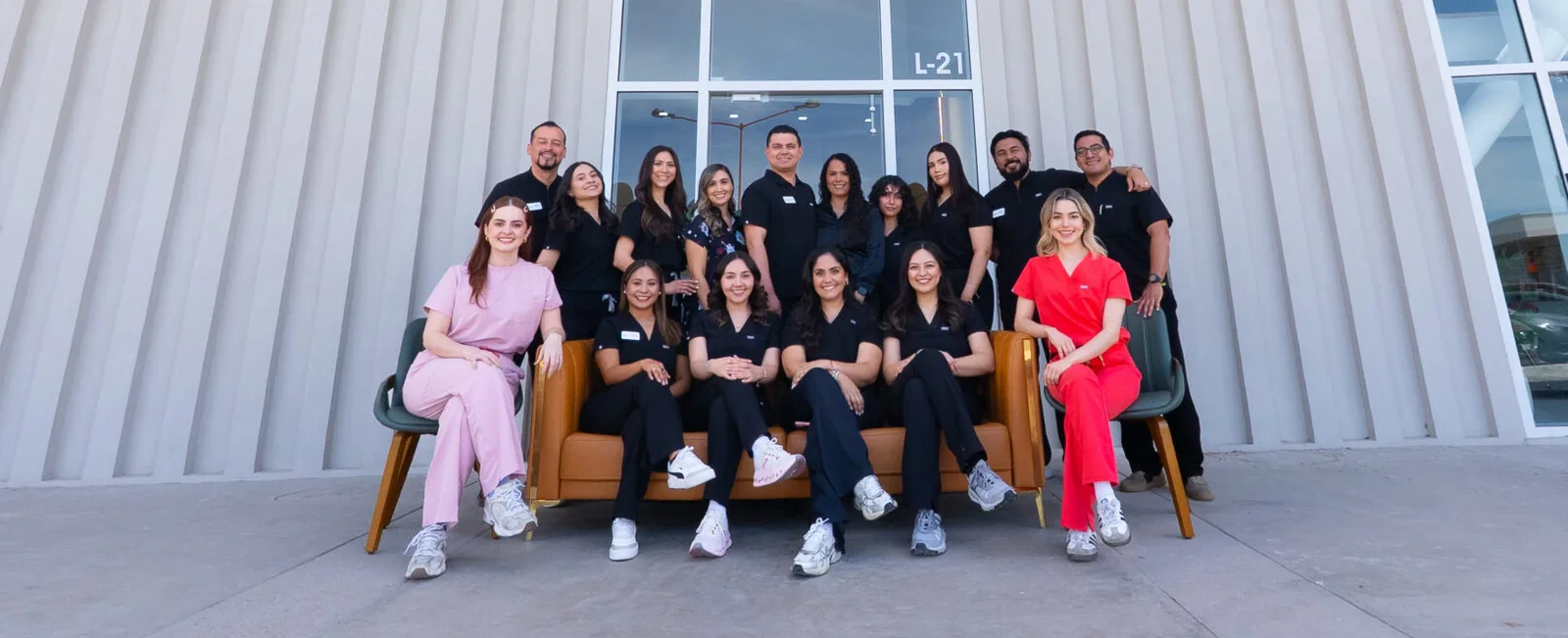 The specialist and patient care team at Let’s Smile Dentistry