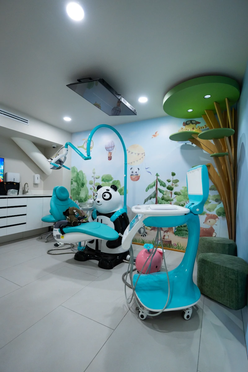 Child-friendly pediatric dental room at Let’s Smile Dentistry
